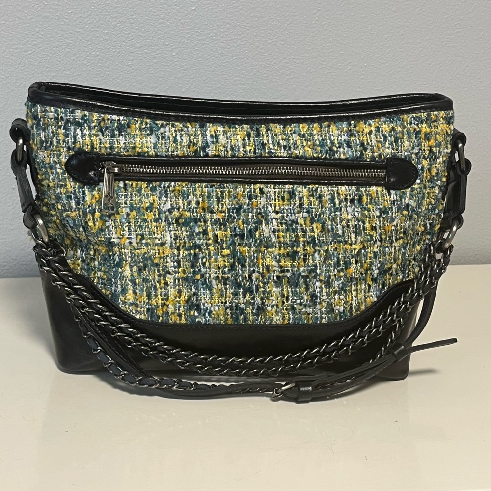 Patricia Nash Black and Yellow Tweed Shoulder Bag - Picture 5 of 16